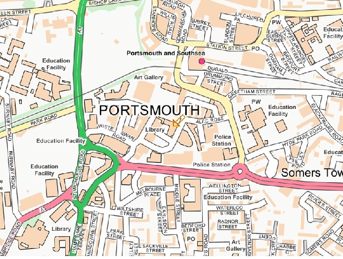 Central library location map